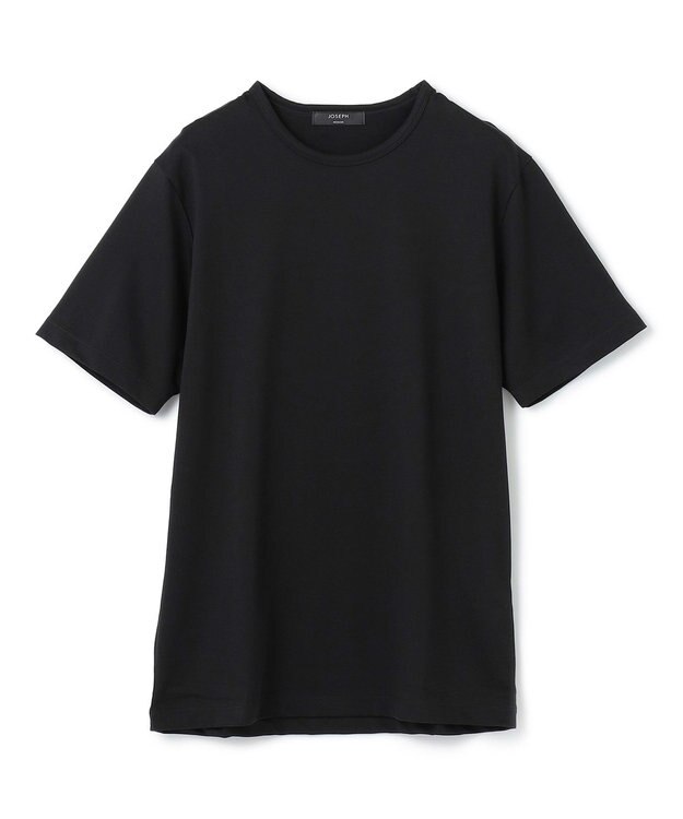 JOSEPH HOMME 【LEON 掲載】スビンソフトジャージー　クルーネック半袖カットソー ブラック系