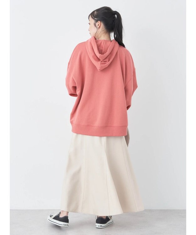 earth music&ecology スウェットルーズパーカー Pink