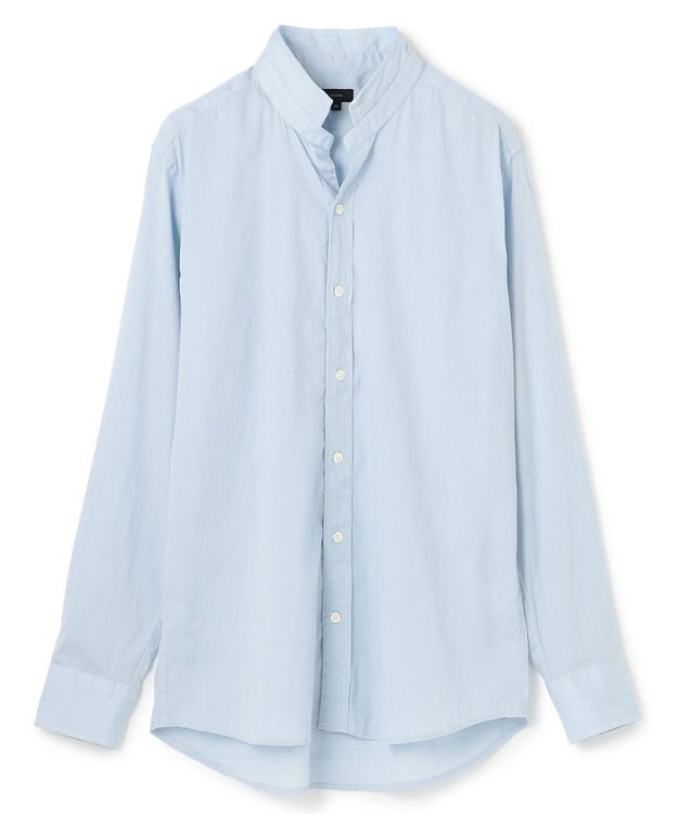 JOSEPH HOMME リネンストレッチブロード　ウィングカラーシャツ スカイブルー系