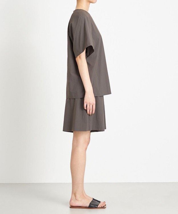 NAVE 【ReNAVE　撥水機能・UVカット・透湿・接触冷感・洗える】ナイロンタスランシャツブラウス グレー系