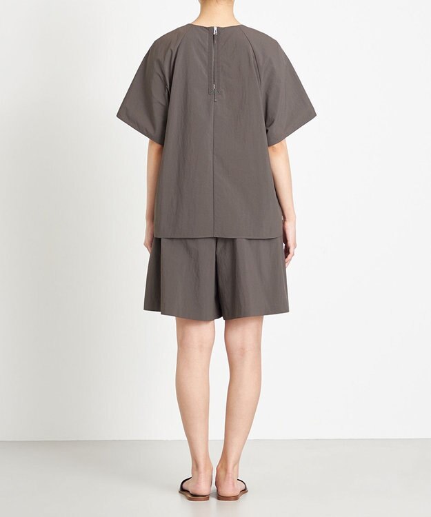 NAVE 【ReNAVE　撥水機能・UVカット・透湿・接触冷感・洗える】ナイロンタスランシャツブラウス グレー系