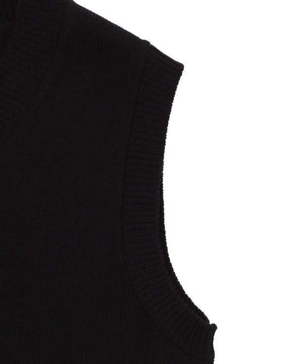 WEGO 【SCHOOLITEM】無地ニットベスト ブラック