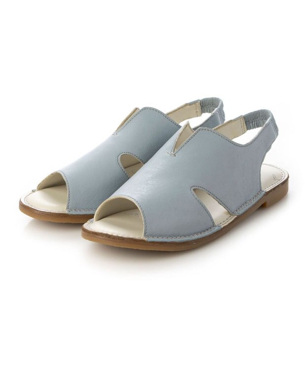 ing <ing>【サスティナブルシリーズ】サイドオープンサンダル ライトブルー