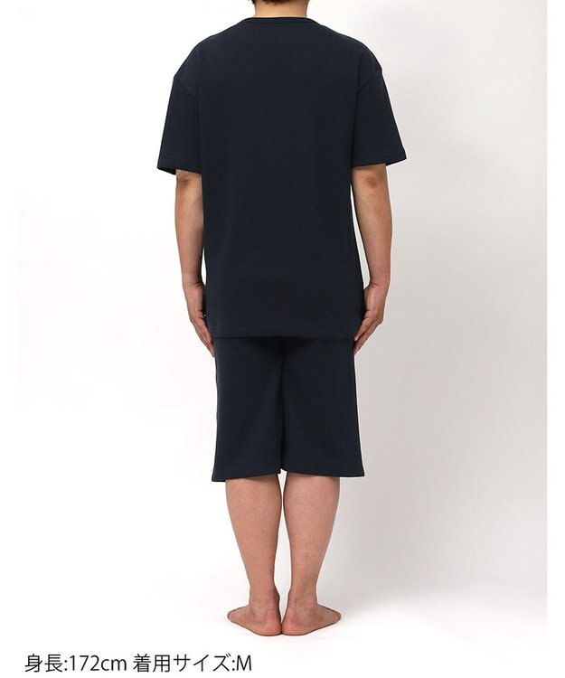 ワコール／睡眠科学 パジャマ 綿100%(本体) ワッフル素材 5分袖 半袖 5分丈 メンズ YGT126 睡眠科学／ワコール コン