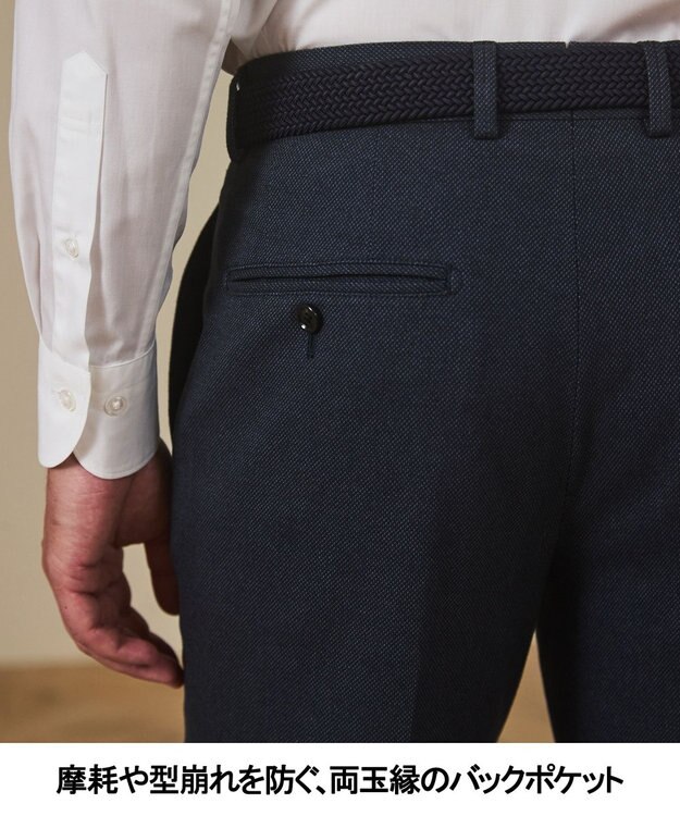 GOTAIRIKU 仕事で着られる 秋冬の綿パン【吸湿発熱/ストレッチ】ソフトサーモ ストレッチコットンパンツ ネイビー系8