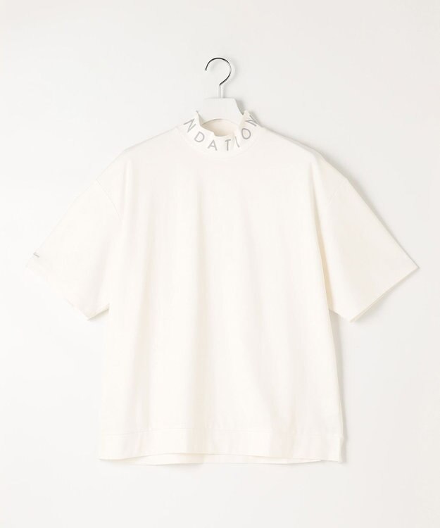23区GOLF 【23Fondation/MEN】【UVケア】衿ロゴ モックネックシャツ ホワイト系