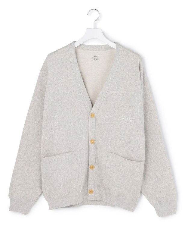 J.PRESS YORK STREET 【UNISEX】裏毛スウェット カーディガン ライトグレー系