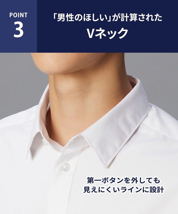 WACOAL MEN インナーシャツ 【2枚組】 3分袖 半袖 綿100%(本体) 伸縮性 肌着 下着 インナー 白 メンズ GL3500 /ブロス バイ ワコールメン ホワイト