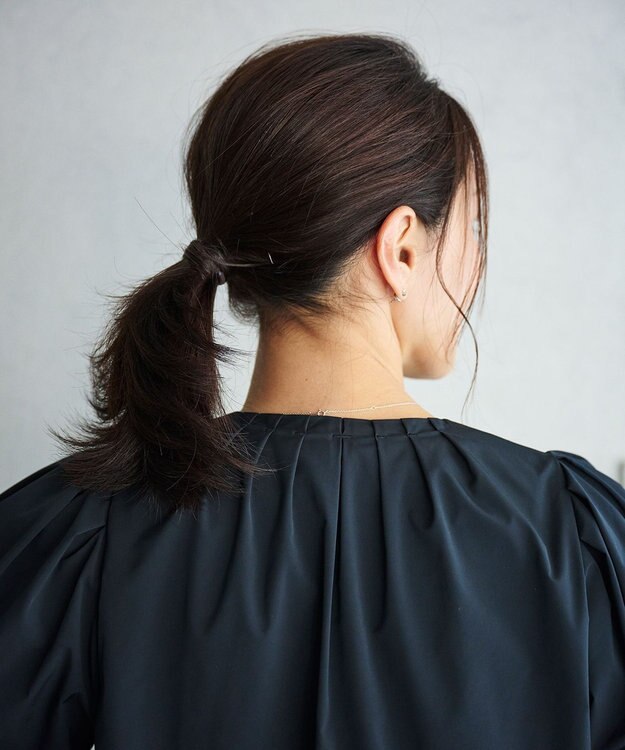 #Newans 撥水加工/UVカット機能付きペプラムライトブルゾン ネイビー