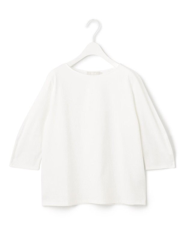 ICB 【接触冷感・UVケア・洗える】 コンフォートプレーティング クレセントスリーブカットソー オフホワイト系