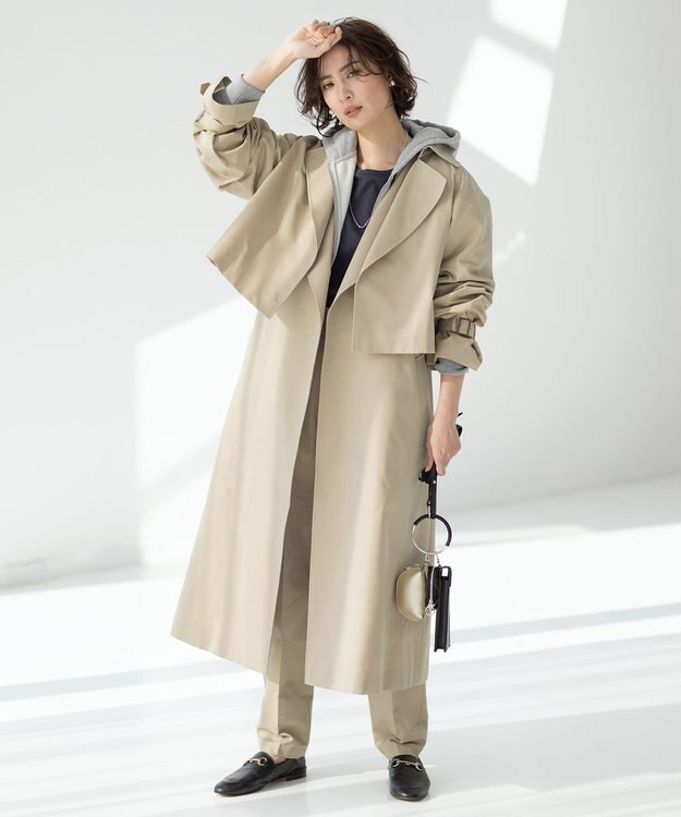 ICB L T/Cシャンブレーツイル 3WAYコート シャンブレーベージュ系