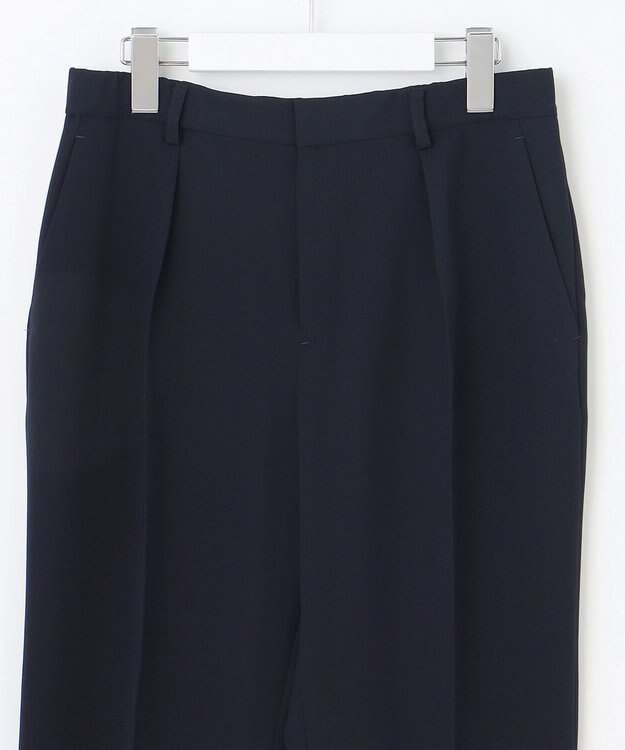 自由区 L 【セットアップ対応・接触冷感・UVケア・洗える】ライトストレッチテーパード パンツ ネイビー