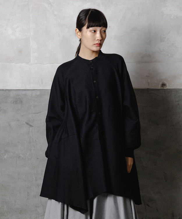 POLS リバーシブルドビー チュニック ブラック
