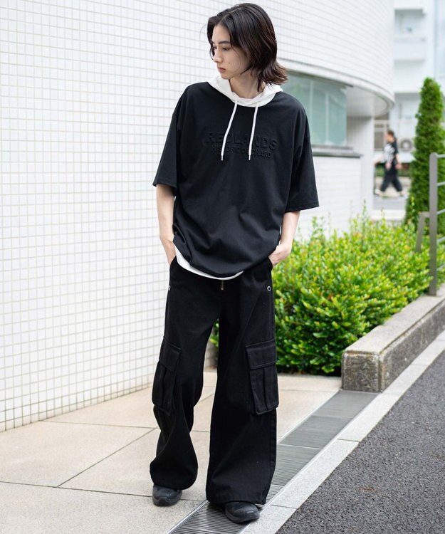 WEGO 【接触冷感/ユニセックス着用ITEM】エンボスロゴグラフィックTPK（SS） ブラック