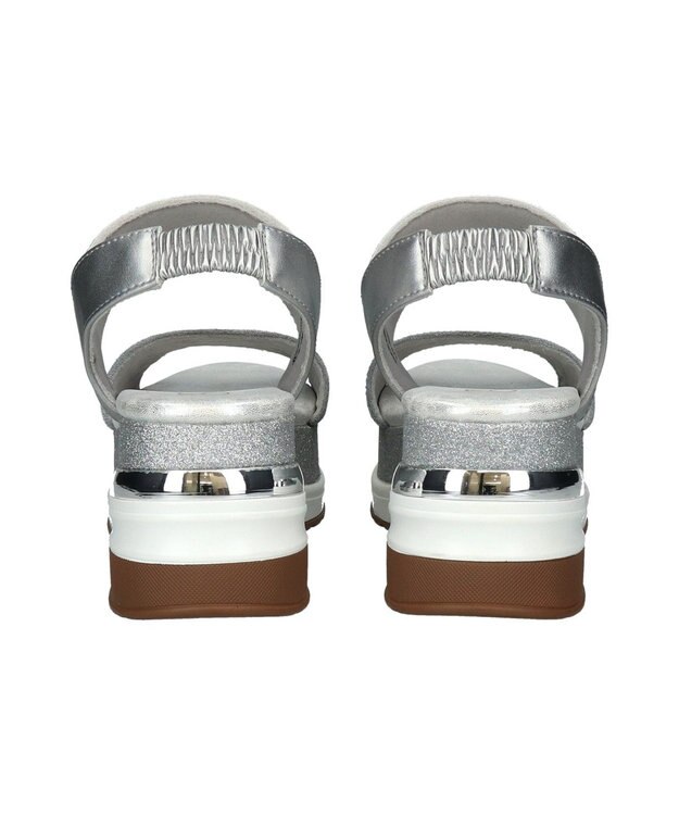 Bridget Birkin 【Bridget Birkin】ビジューグリッタープラットフォームサンダル シルバー