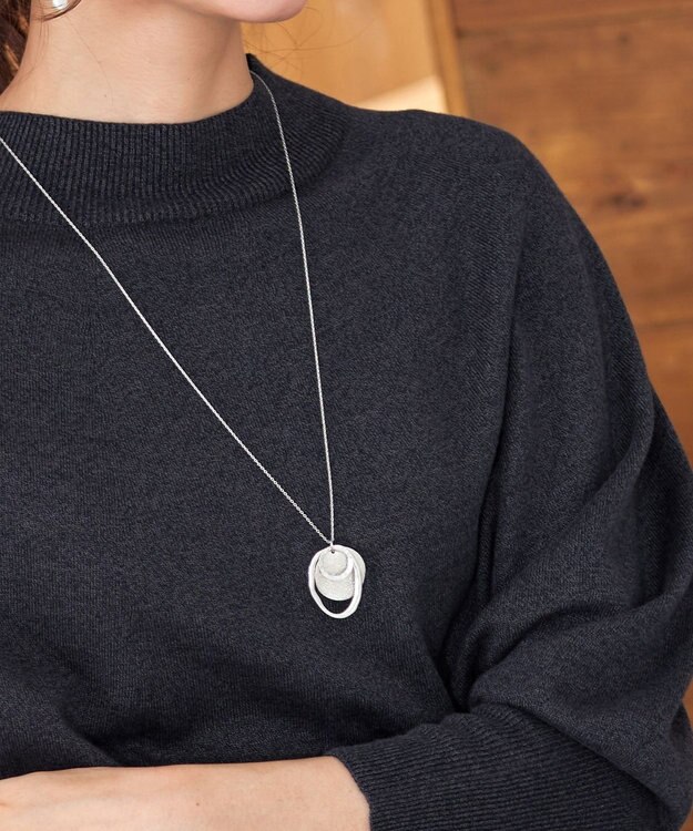 Tiaclasse L 【GOLD LABEL】【洗える】抗菌・防臭加工 ホールガーメント®ドルマンニット チャコールグレー