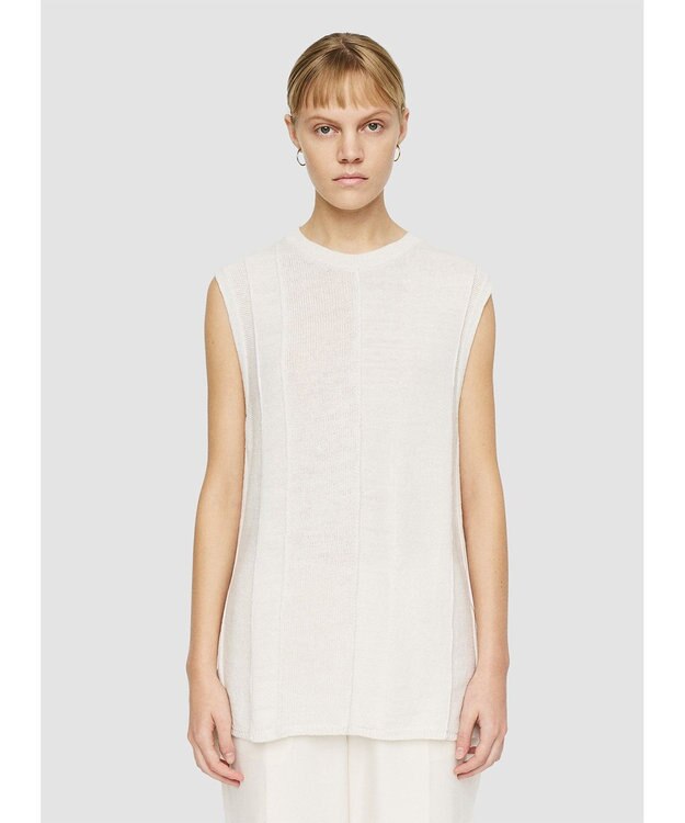 JOSEPH 【洗える】リネンブレンド　タンクトップ Ivory