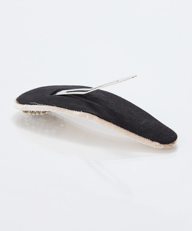 Phoebe 【生産終了】クラッシービジューヘアピン　ベージュ/ベロア ベージュ