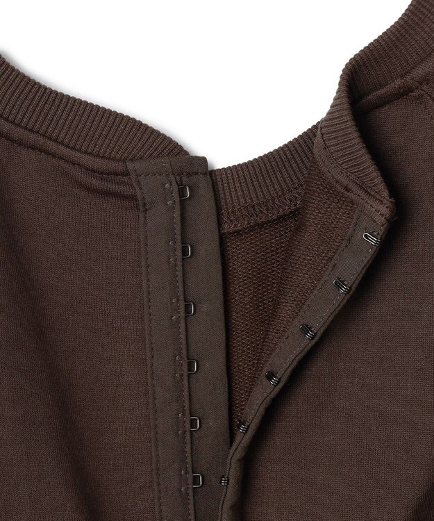 UNFILO L ライトウェイト スリーブレス スウェット ブラウン