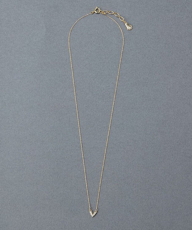 Phoebe 〈金属アレルギー対応〉Vラインミニパールネックレス　V字デザイン/小粒パール ホワイト