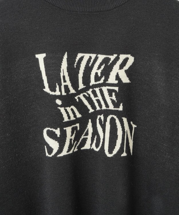 WEGO ウェーブロゴジャガードニットプルオーバー ブラック