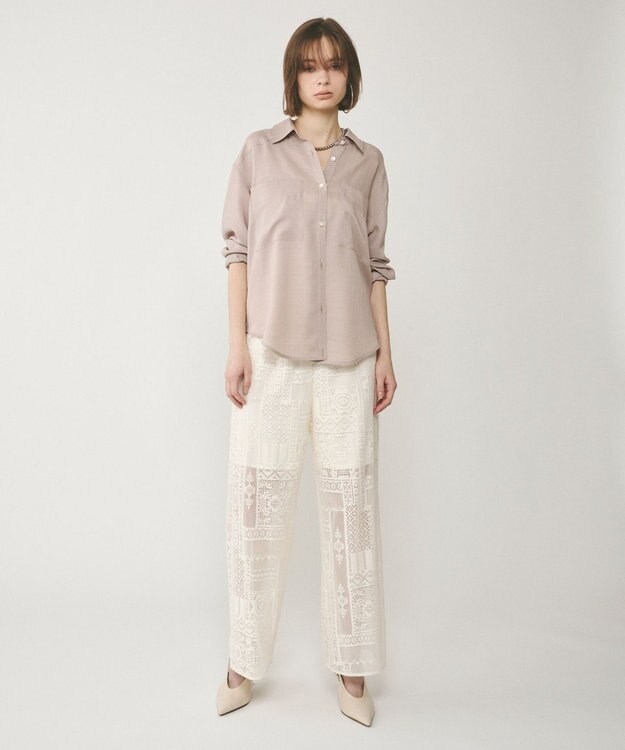 GRACE CONTINENTAL キカレースイージーパンツ キナリ