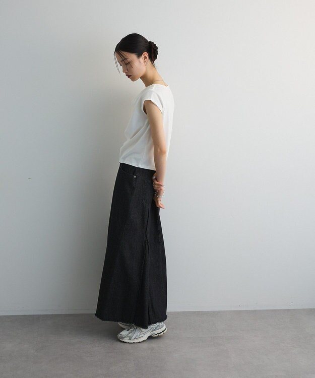 Green Parks ドレープオフショルフレンチ袖Ｔシャツ Off White