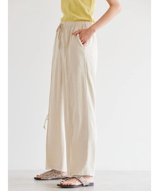 AMERICAN HOLIC リネンブレンドワイドイージーパンツ Light Beige