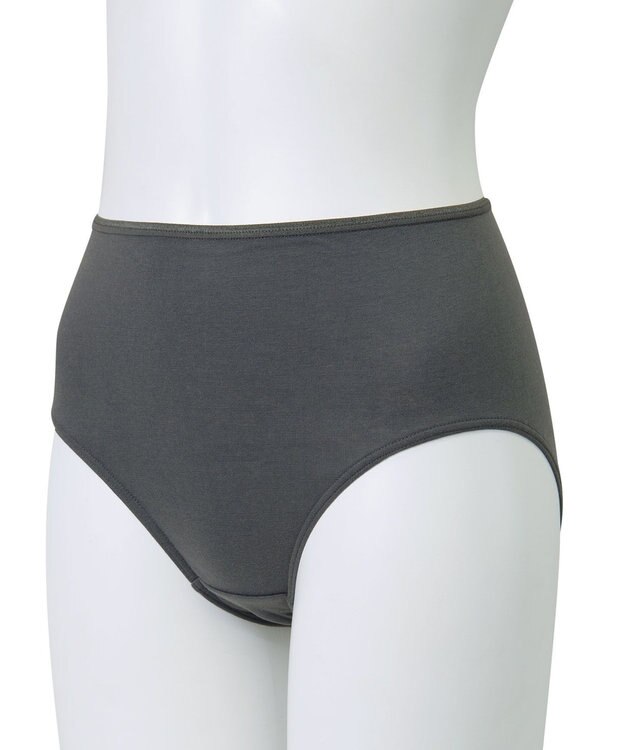 Wing ショーツ 【綿の贅沢 オーガニック】 はきこみ丈ふかめ EC3000 ウイング／ワコール ダークブラウン