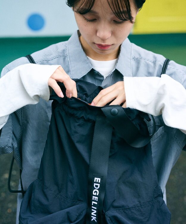 ACE BAGS & LUGGAGE EDGELINK ナムパック ポケッタブルナップサック 60192 エッジリンク ブラック