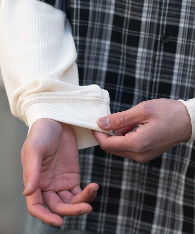 WEGO 【ユニセックス着用ITEM】アンサンブルチェックシャツ（LS） ブラックチェック1