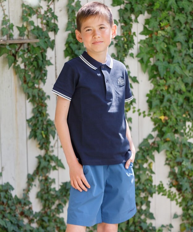 J.PRESS KIDS 【110-130cm】カノコ 半袖ポロシャツ ネイビー系