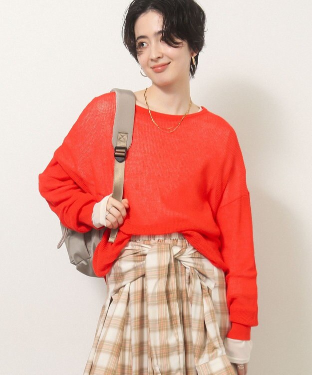 Green Parks シアーニットプルオーバー Orange