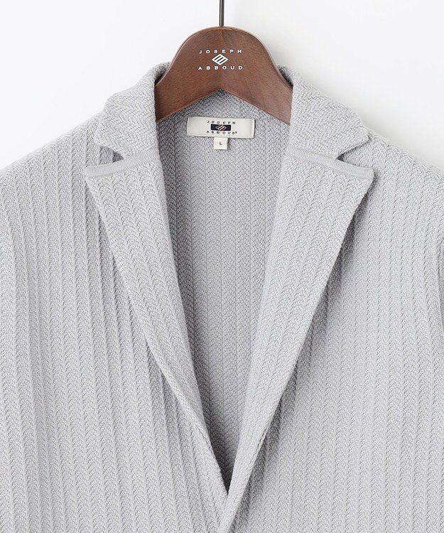 JOSEPH ABBOUD 【キングサイズ・洗える】JOE COTTON使用 ニットジャケット ライトグレー系