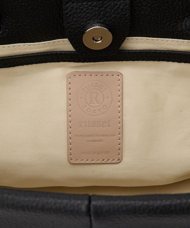 russet レザーダブルハンドルミニトート(CE-1638) Black