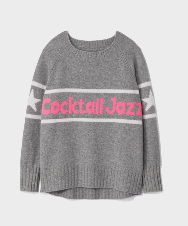 GRACE CONTINENTAL カシミヤレタードトップ グレー