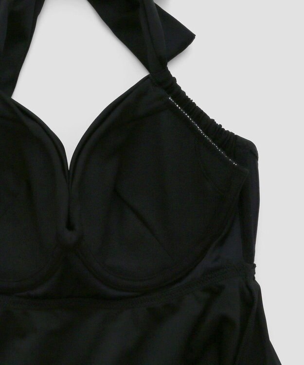 San-ai Resort（三愛水着楽園） ワコール定番商品カップ使用、GHIカップの大きなお胸に対応【グラマラスフィット】クロスワイヤーAライン水着　11EF-ML・13GHI-L LL ブラック