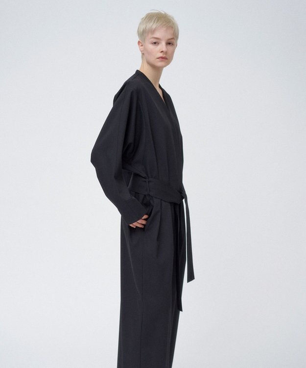 ATON TECHNO WOOL TWILL | ドレスコート CHARCOAL GRAY