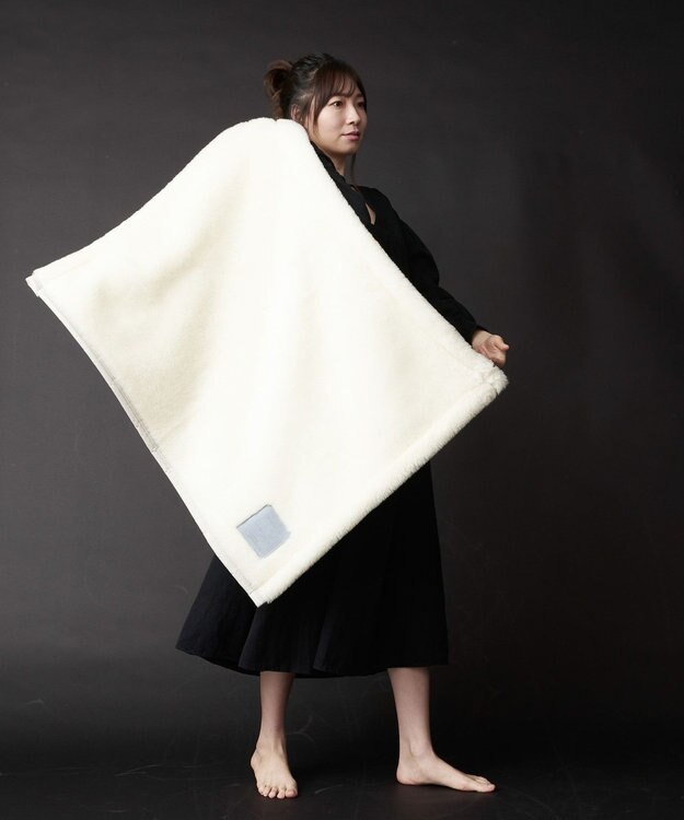 LOOM&SPOOL SRN2メリノウール毛布ブランケット アイボリーIV