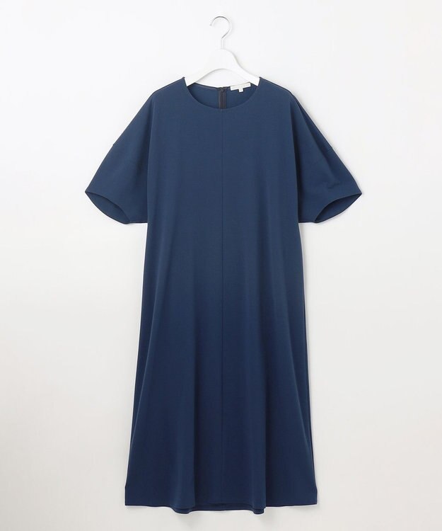 自由区 S 【接触冷感・UVカット・吸水速乾・抗菌防臭・洗える】ハイカウントモクロディ ワンピース コバルトブルー