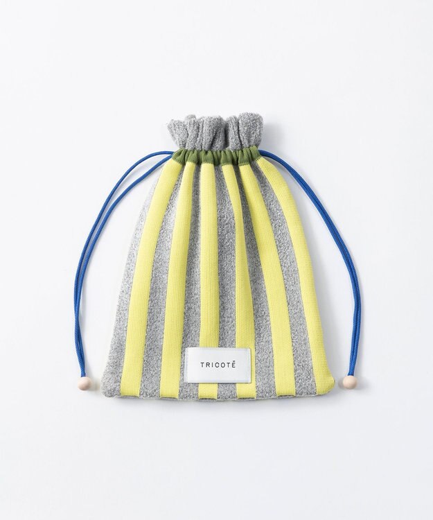 TRICOTE ストライプシャギーミニポーチ 52YELLOW