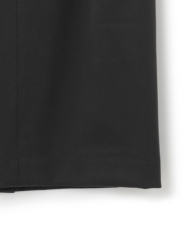 ICB L 【洗える】T/Wベネシャンストレッチ カーブスカート ブラック系