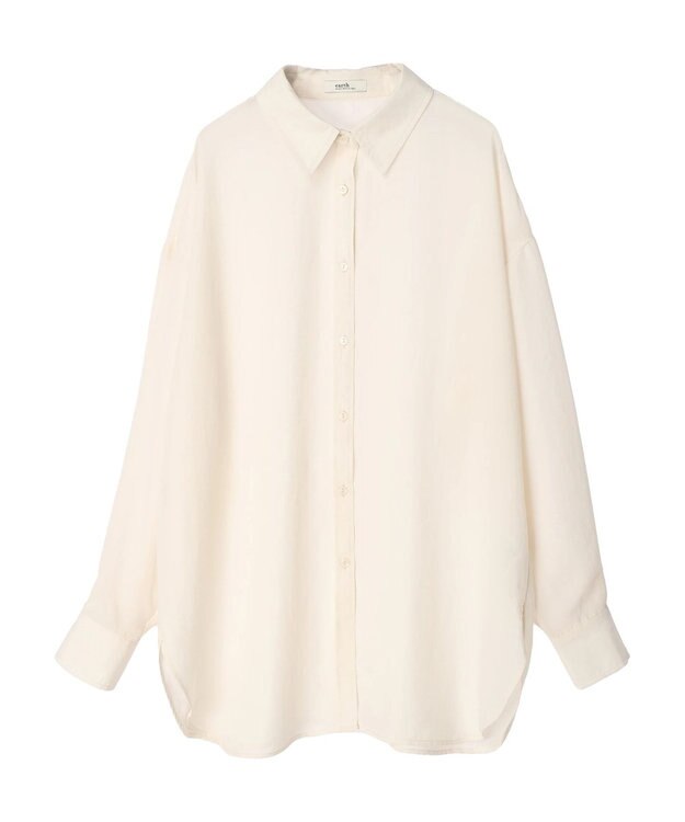 earth music&ecology シアーボーイズライクシャツ Off White