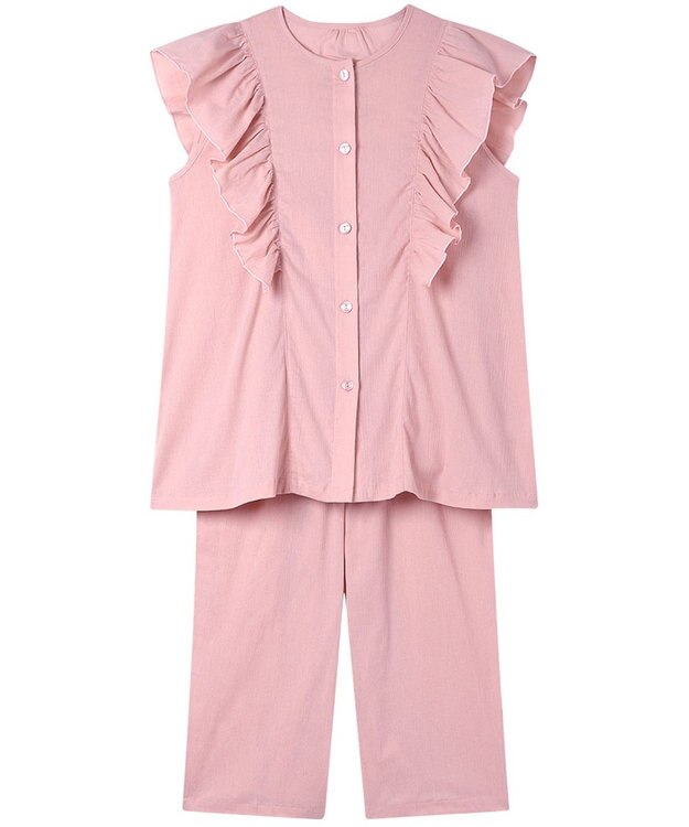 WACOAL ワコール_リラックス＆スリープ パジャマ 1分袖 7分丈 綿100%(本体) 楊柳素材 レディース KDT110 /ワコール ピンク