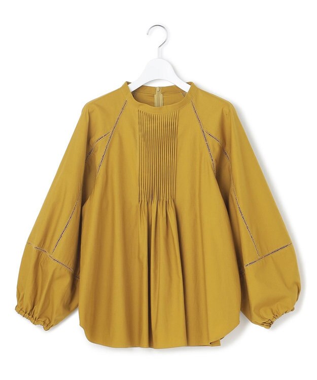 23区 S 【SLOW/一部店舗限定】ウォッシュドコットンストレッチ ブラウス マスタード系