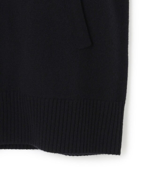 ICB L 【新色追加】ソフトカシミヤミックス ニットトラックジャケット ブラック