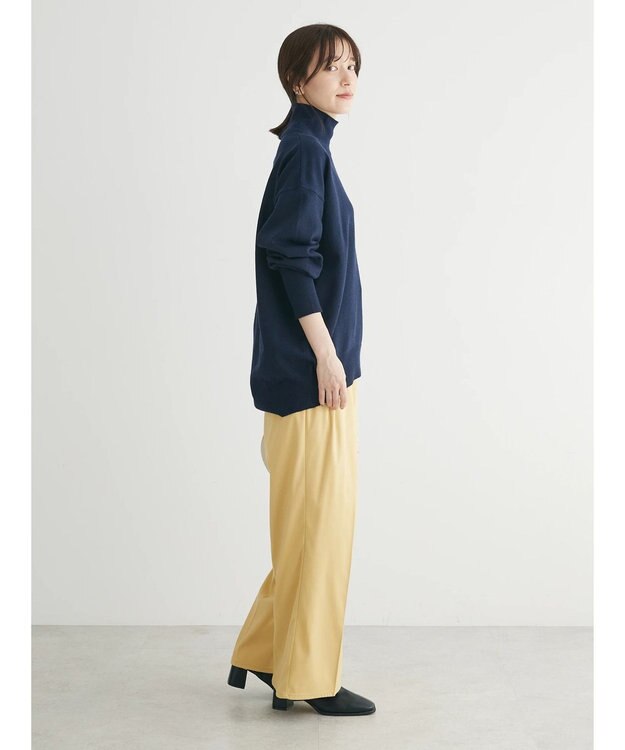 Green Parks もちやわ　モックネックプルオーバー Navy