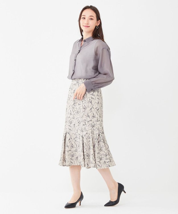 ANY SIS 【洗える】シアー シャツ ラベンダー