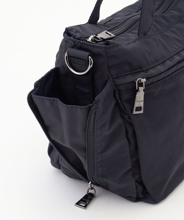 Y'SACCS 【Y’SACCS vous et】サイドジップ2WAYミニトート ネイビー