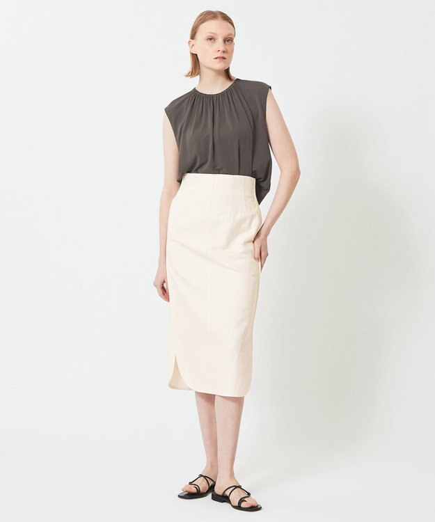 BEIGE， WISTERIA / ナロースカート Off White